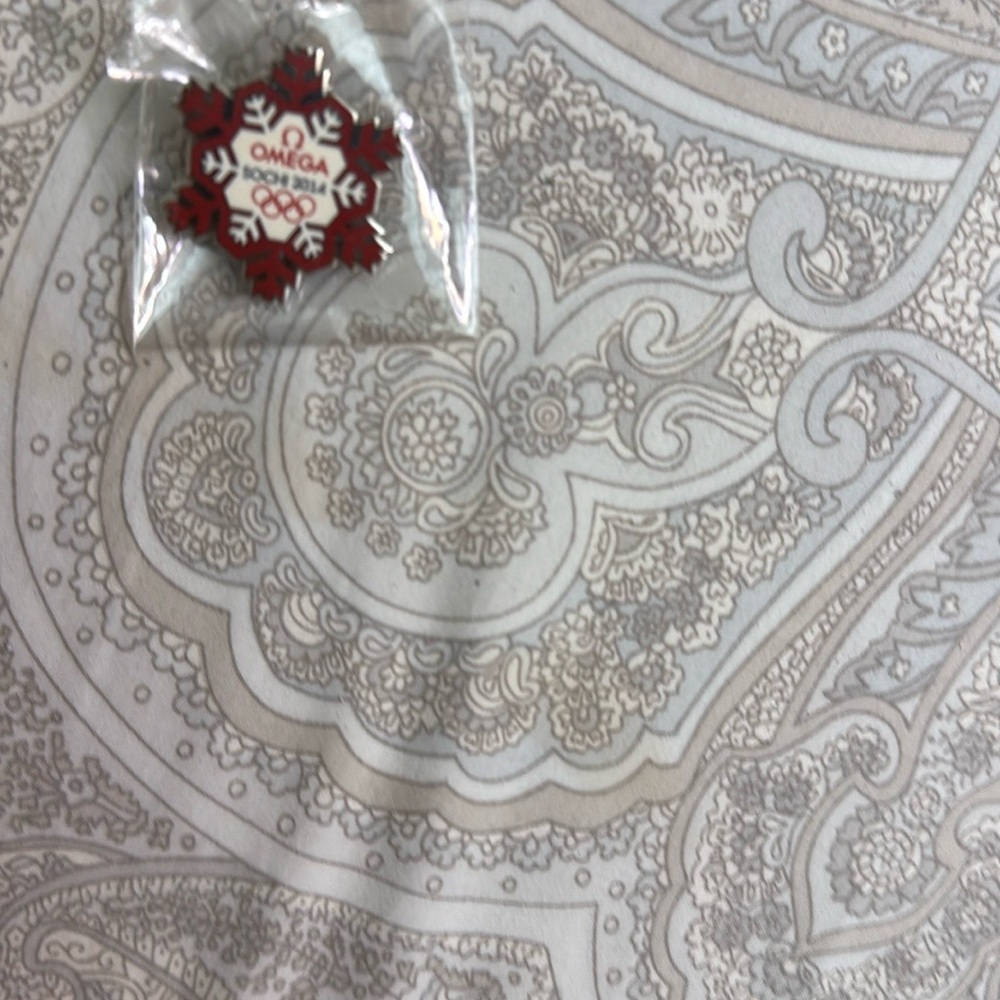 Omega Sochi 2014 Red and White Pin